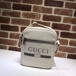 Gucci Print Messenger Bag White 523591