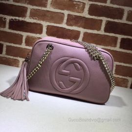Gucci Women Soho Python Chain Shoulder Bag Pink 308983