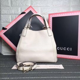 Gucci Shoulder With Crossbody Strap Tabasco Leather Satchel White 336751