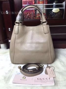 Gucci Shoulder With Crossbody Strap Tabasco Leather Satchel Gray 336751