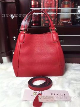 Gucci Shoulder With Crossbody Strap Tabasco Leather Satchel Red 336751