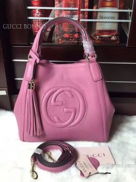 Gucci Shoulder With Crossbody Strap Tabasco Leather Satchel Lilac 336751