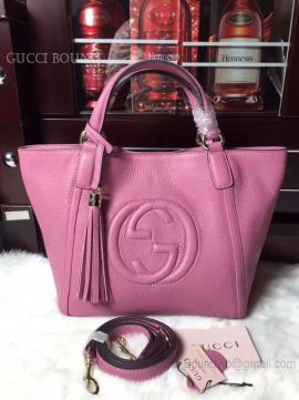 Gucci Shoulder With Crossbody Strap Tabasco Leather Satchel Lilac 336751