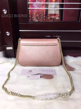 Gucci Soho Leather Chain Shoulder Bag Pink 336752