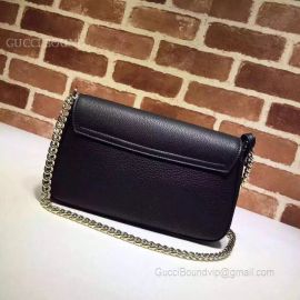 Gucci Soho Leather Chain Shoulder Bag Black 336752