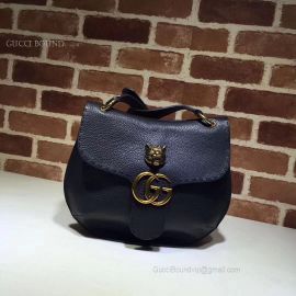Gucci GG Marmont Leather Shoulder Bag Black 409154