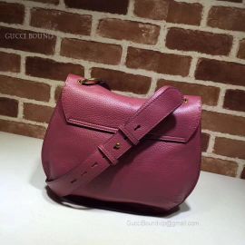 Gucci GG Marmont Leather Shoulder Bag Purple 409154
