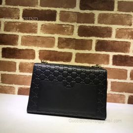 Gucci Padlock Medium GG Shoulder Bag Black 409486