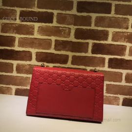 Gucci Padlock Medium GG Shoulder Bag Red 409486
