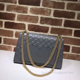 Gucci Padlock Medium GG Shoulder Bag Gray 409486