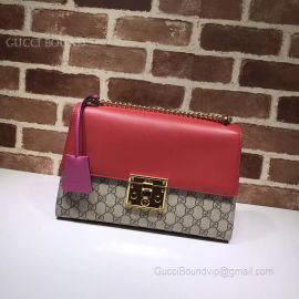 Gucci Padlock Medium GG Shoulder Red Bag 409486