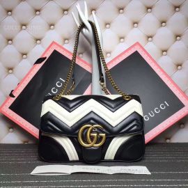 Gucci GG Marmont Bag Black And White 443496