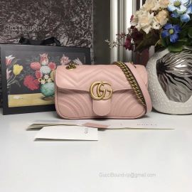 Gucci GG Marmont Mini Matelasse Shoulder Bag Pink 446744