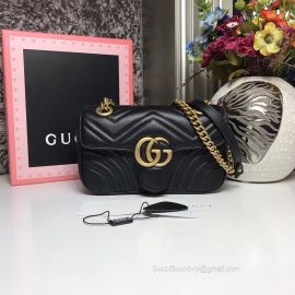 Gucci GG Marmont Mini Matelasse Shoulder Bag Black 446744