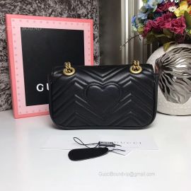 Gucci GG Marmont Mini Matelasse Shoulder Bag Black 446744