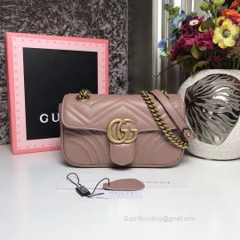 Gucci GG Marmont Mini Matelasse Shoulder Bag Nude 446744