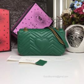 Gucci GG Marmont Small Matelasse Shoulder Bag Green 443497