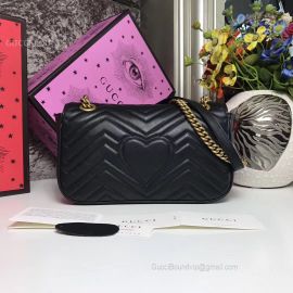Gucci GG Marmont Small Matelasse Shoulder Black Bag 443497