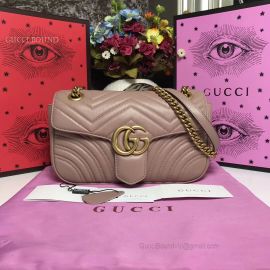 Gucci GG Marmont Small Matelasse Shoulder Pink Bag 443497