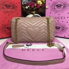 Gucci GG Marmont Small Matelasse Shoulder Pink Bag 443497