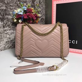 Gucci GG Marmont Medium Matelasse Shoulder Nude Bag 443496