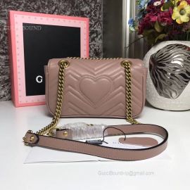 Gucci GG Marmont Mini Matelasse Nude Shoulder Bag 446744