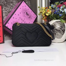 Gucci GG Marmont Small Velvet Shoulder Black Bag 443497