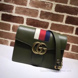 Gucci GG Marmont Leather Shoulder Bag green 476468