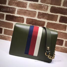 Gucci GG Marmont Leather Shoulder Bag green 476468