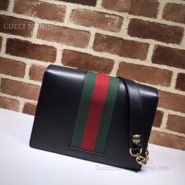 Gucci GG Marmont Leather Shoulder Bag black 476468
