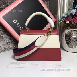 Gucci Queen Margaret Small Shoulder Bag Red And White 476541