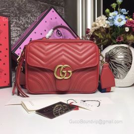 Gucci GG Marmont Small Shoulder Bag Red 498100