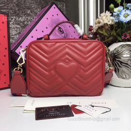 Gucci GG Marmont Small Shoulder Bag Red 498100