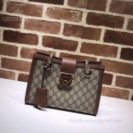 Gucci Padlock Small GG Shoulder Bag Brown 498156