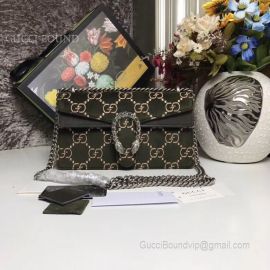 Gucci Dionysus GG Velvet Small Shoulder Bag Black 499623
