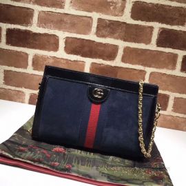 Gucci Ophidia GG Medium Shoulder Bag Dark Blue 503877