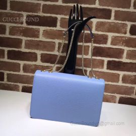Gucci Marmont New Largeleather Shoulder Bag Light Blue 510303