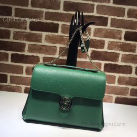 Gucci 2Way Chain Plain Leather Shoulder Green Bags 510306