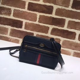 Gucci Ophidia GG Supreme Small Shoulder Bag Dark Blue 517350