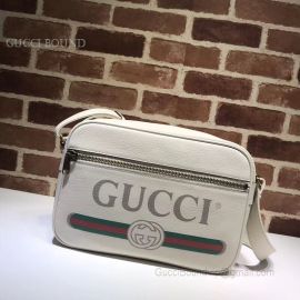 Gucci Print Shoulder Bag White 523589