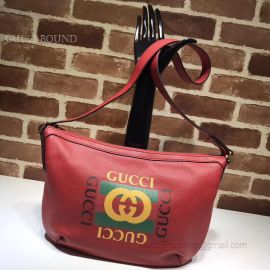 Gucci Original Leather Women Shoulder Bag Red 523592