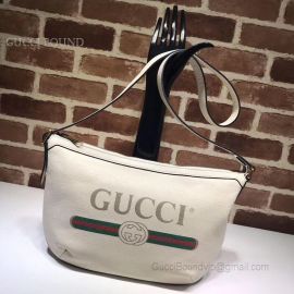 Gucci Original Leather Women Shoulder Bag White 523592