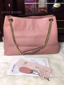 Gucci Soho Leather Shoulder Bag Pink 308982