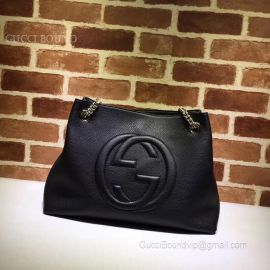 Gucci Soho Leather Shoulder Bag Black 308982