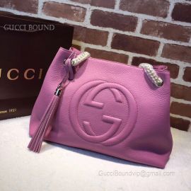 Gucci Soho Leather Shoulder Bag Purple 308982