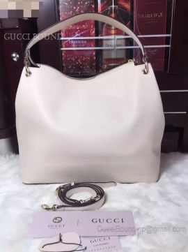 Gucci Women Tassels Soho Hobo Leather Shoulder Bag White 408825