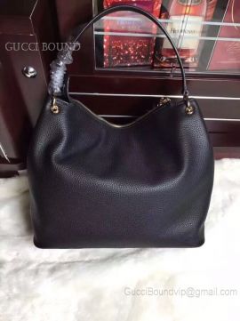 Gucci Women Tassels Soho Hobo Leather Shoulder Bag Black 408825