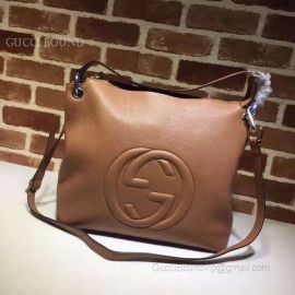 Gucci Women Tassels Soho Hobo Leather Shoulder Bag Coffee 408825