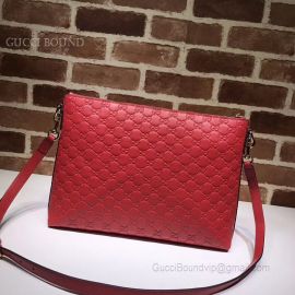 Gucci Signature Soft Messenger Red 473882