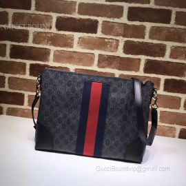 Gucci GG Supreme Messenger Bag Dark Grey 474139